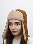 Шапка STETSON арт. 9297302 BOMBER CAP CALF SPLIT (светло-коричневый)